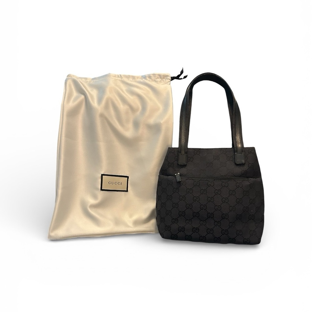 Gucci Black Monogram Tote Bag - Picture 2 of 16